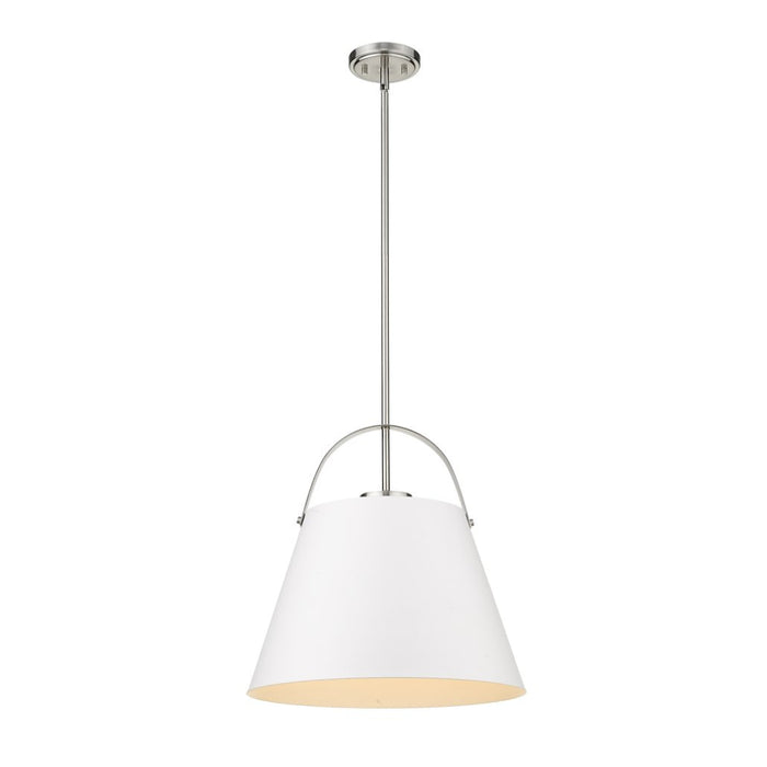 Z-Lite Z-Studio Matte White Brushed Nickel Pendant 726P18-MW-BN | theLightShop