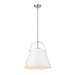 Z-Lite Z-Studio Matte White Brushed Nickel Pendant 726P18-MW-BN | theLightShop