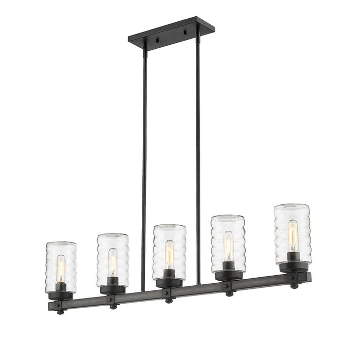 Z-Lite Tahoe Ashen Barnboard 5 Light Outdoor Linear 588-5L-ABB | theLightShop