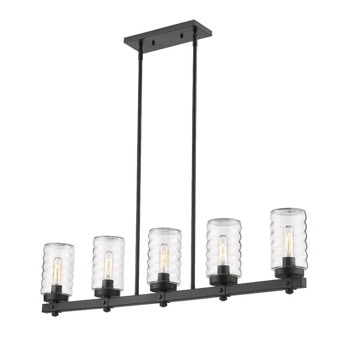 Z-Lite Tahoe Matte Black 5 Light Outdoor Linear 588-5L-BK | theLightShop