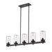Z-Lite Tahoe Matte Black 5 Light Outdoor Linear 588-5L-BK | theLightShop