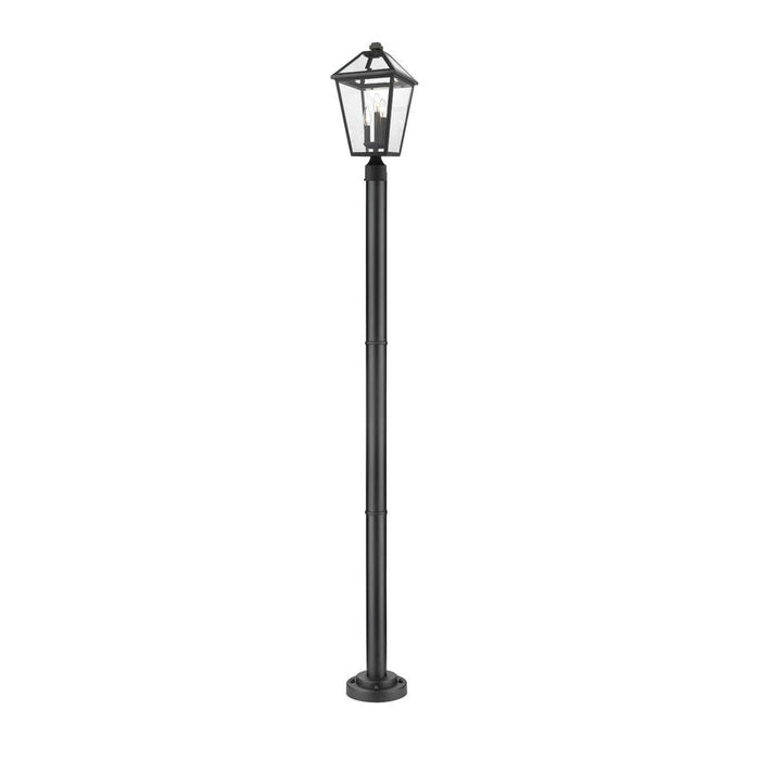 Z-Lite Talbot Black 3 Light Outdoor Post Mounted Fixture 579PHBR-567P-BK | theLightShop