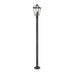 Z-Lite Talbot Black 3 Light Outdoor Post Mounted Fixture 579PHBR-567P-BK | theLightShop