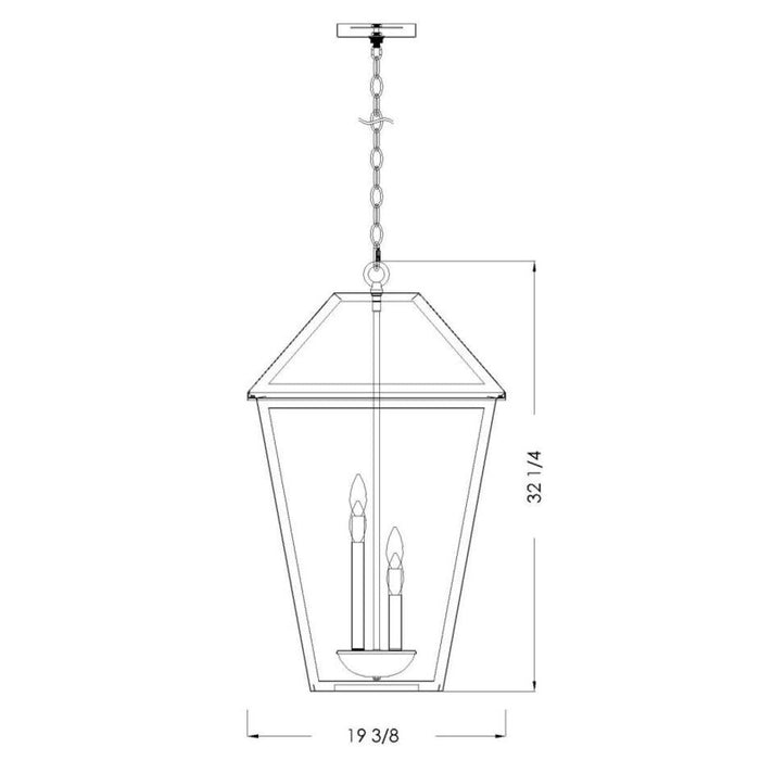 Z-Lite Talbot Black 4 Light Outdoor Chain Mount Ceiling Fixture 579CHXLX-BK - Outdoor Pendants