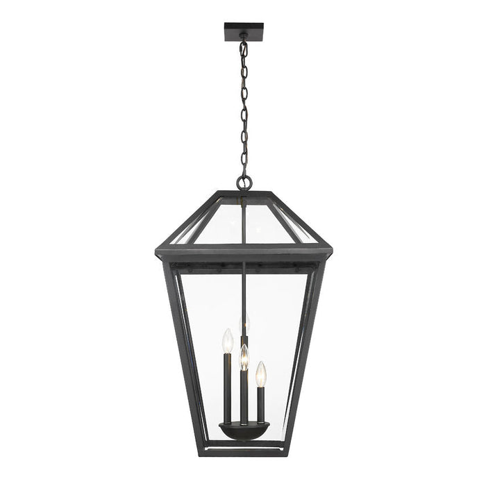 Z-Lite Talbot Black 4 Light Outdoor Chain Mount Ceiling Fixture 579CHXLX-BK - Outdoor Pendants