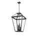 Z-Lite Talbot Black 4 Light Outdoor Chain Mount Ceiling Fixture 579CHXLX-BK - Outdoor Pendants