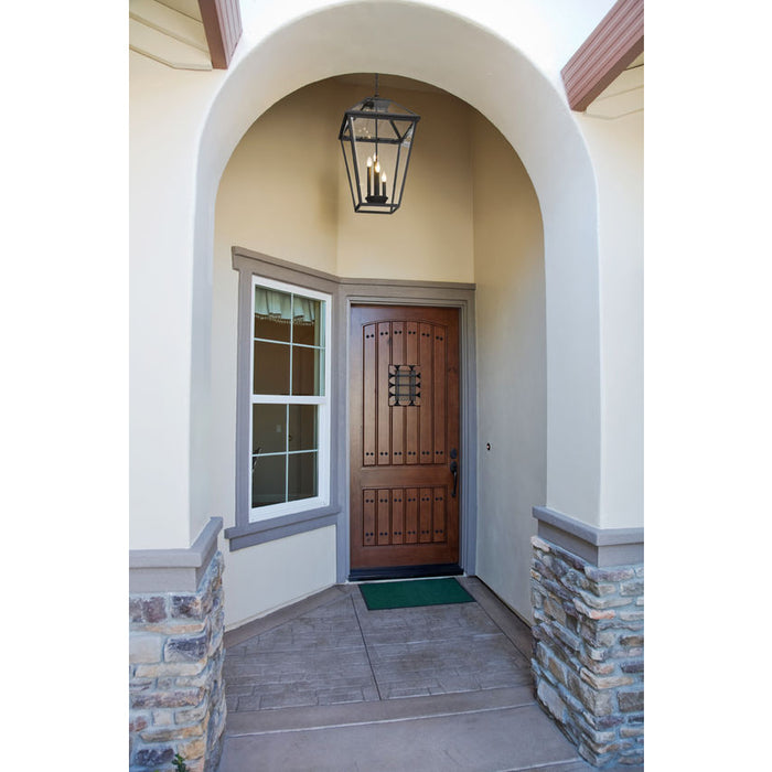 Z-Lite Talbot Black 4 Light Outdoor Chain Mount Ceiling Fixture 579CHXLX-BK - Outdoor Pendants