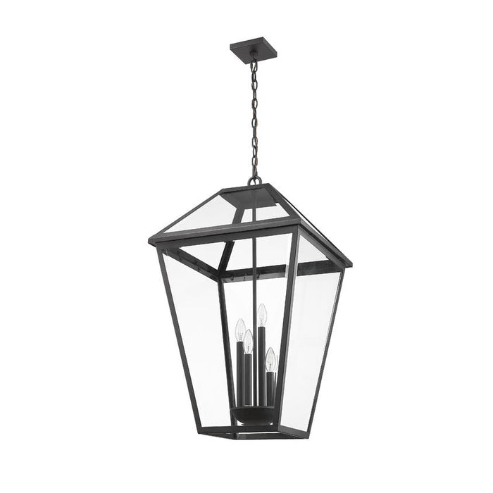 Z-Lite Talbot Black 4 Light Outdoor Chain Mount Ceiling Fixture 579CHXLX-BK - Outdoor Pendants