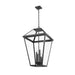 Z-Lite Talbot Black 4 Light Outdoor Chain Mount Ceiling Fixture 579CHXLX-BK - Outdoor Pendants
