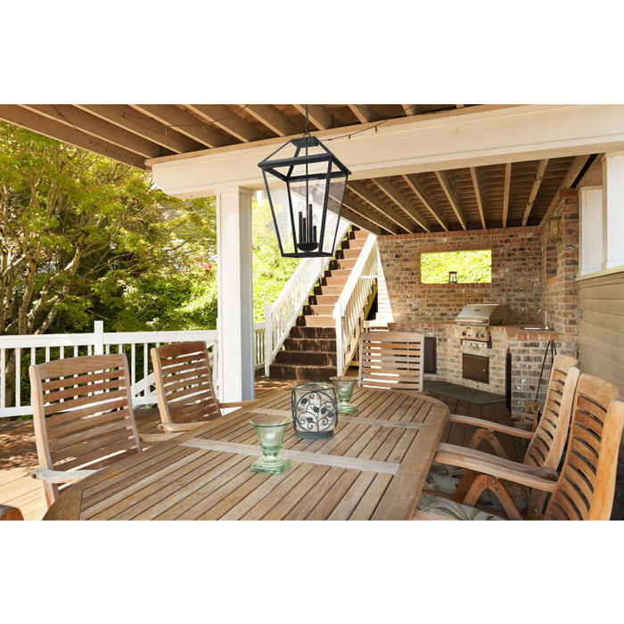 Z-Lite Talbot Black 4 Light Outdoor Chain Mount Ceiling Fixture 579CHXLX-BK - Outdoor Pendants