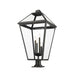 Z-Lite Talbot Black 4 Light Outdoor Pier Mounted Fixture 579PHXLXR-533PM-BK | theLightShop