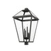 Z-Lite Talbot Black 4 Light Outdoor Post Mount Fixture 579PHXLXR-BK | theLightShop