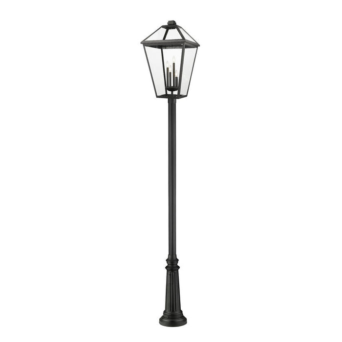 Z-Lite Talbot Black 4 Light Outdoor Post Mounted Fixture 579PHXLXR-511P-BK | theLightShop