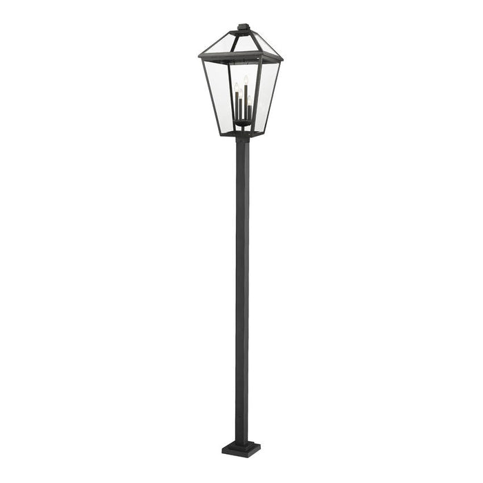Z-Lite Talbot Black 4 Light Outdoor Post Mounted Fixture 579PHXLXS-536P-BK | theLightShop