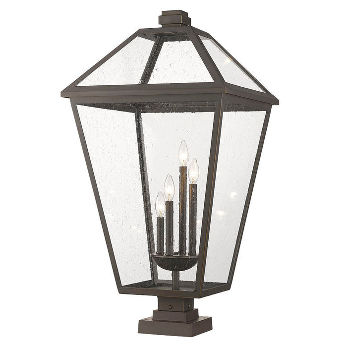 Z-Lite Talbot Oil Rubbed Bronze 4 Light Outdoor Pier Mounted Fixture 579PHXLXS-SQPM-ORB | theLightShop