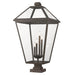 Z-Lite Talbot Oil Rubbed Bronze 4 Light Outdoor Pier Mounted Fixture 579PHXLXS-SQPM-ORB | theLightShop