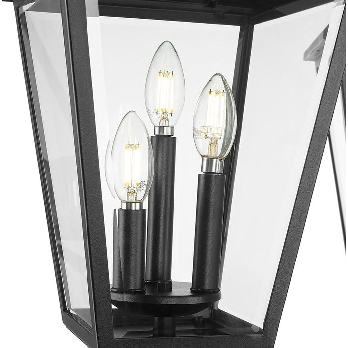 Z-Lite Talbot Outdoor Post Mounted Fixture Black 9 Light 579PHBR-3-564P-BK | theLightShop