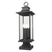 Z-Lite Tiberius 4 Light Outdoor Pier Mounted Fixture - Black - Square