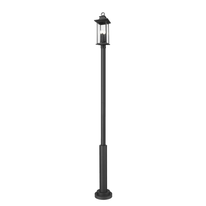 Z-Lite Tiberius 4 Light Outdoor Post Mounted Fixture - Black -12’’