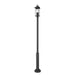 Z-Lite Tiberius 4 Light Outdoor Post Mounted Fixture - Black -12’’