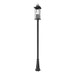 Z-Lite Tiberius 6 Light Outdoor Post Mounted Fixture - Black