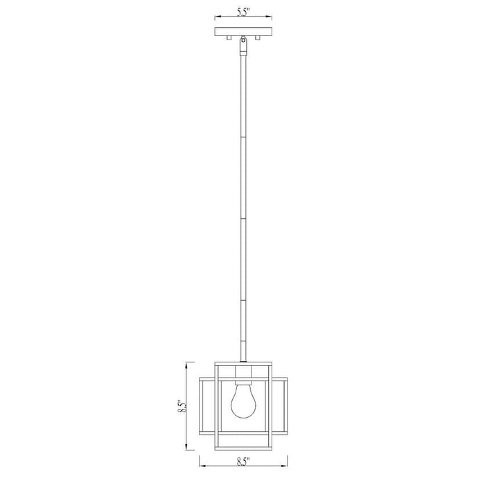Z-Lite Titania Matte Black 1 Light Mini-Pendant 454MP-MB | theLightShop