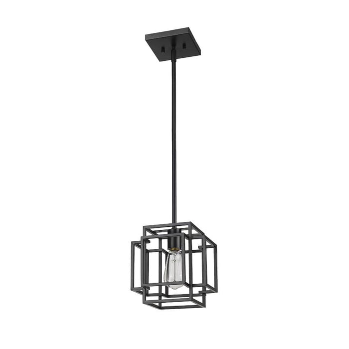 Z-Lite Titania Matte Black 1 Light Mini-Pendant 454MP-MB | theLightShop