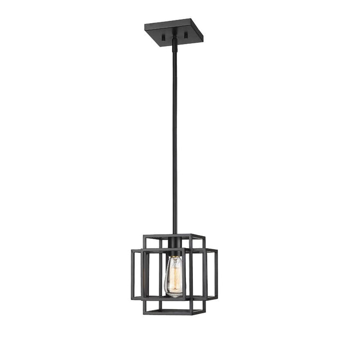 Z-Lite Titania Matte Black 1 Light Mini-Pendant 454MP-MB | theLightShop