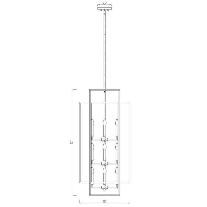 Z-Lite Titania Matte Black 12 Light Pendant 454-42MB | theLightShop