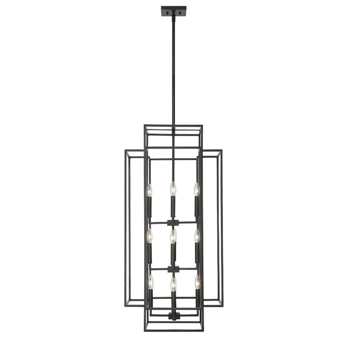 Z-Lite Titania Matte Black 12 Light Pendant 454-42MB | theLightShop
