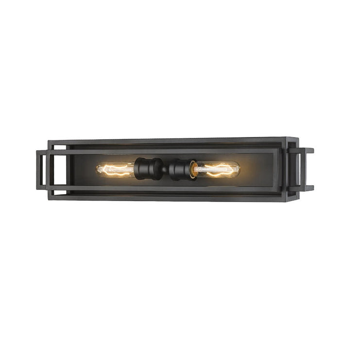 Z-Lite Titania Matte Black 2 Light Vanity 454-2V-MB