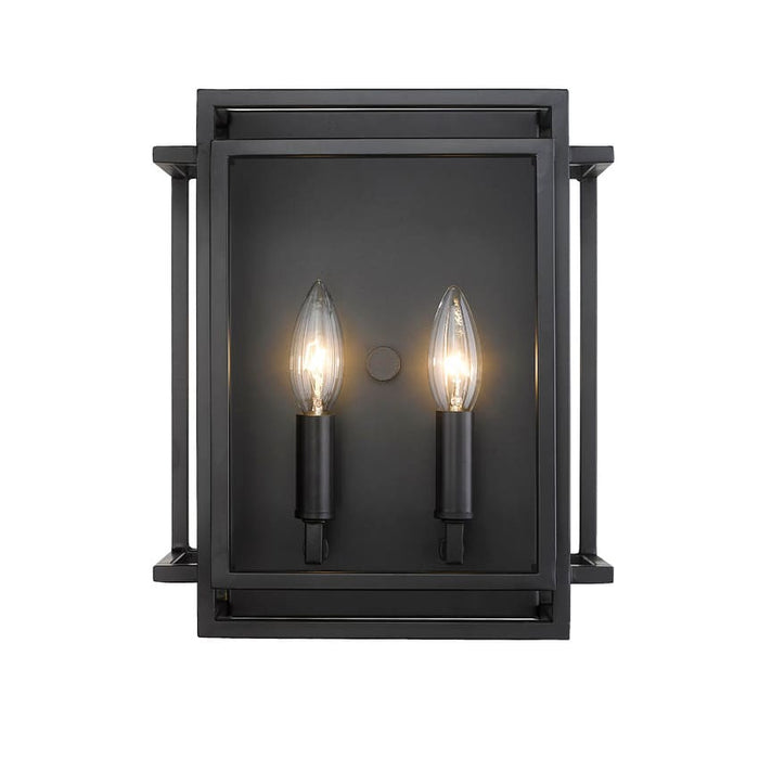 Z-Lite Titania Matte Black 2 Light Wall Sconce 454-2S-MB | theLightShop