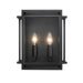 Z-Lite Titania Matte Black 2 Light Wall Sconce 454-2S-MB | theLightShop