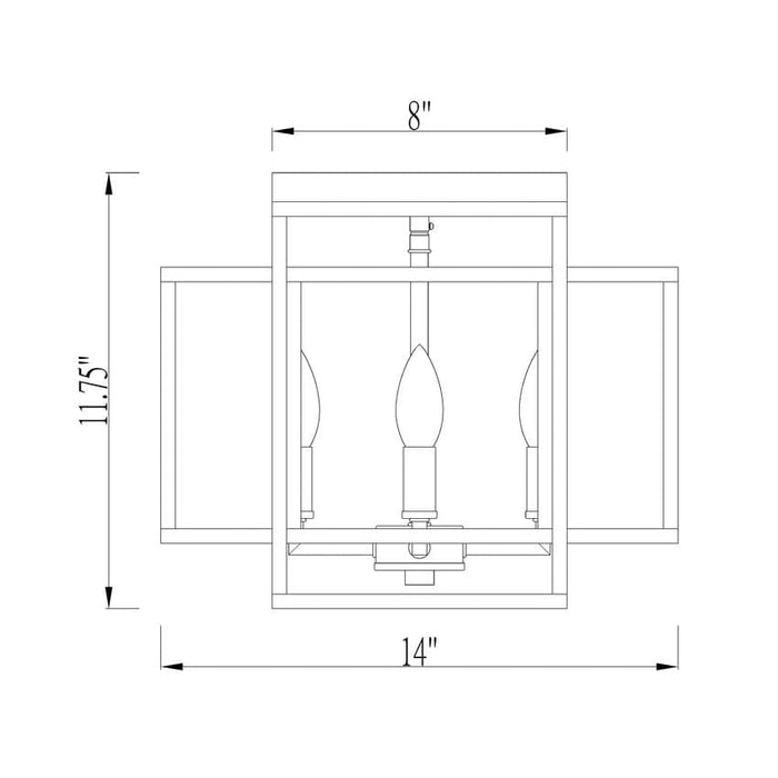 Z-Lite Titania Matte Black 4 Light Flushmount 454F-MB | theLightShop