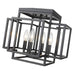 Z-Lite Titania Matte Black 4 Light Flushmount 454F-MB | theLightShop