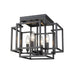 Z-Lite Titania Matte Black 4 Light Flushmount 454F-MB | theLightShop
