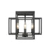 Z-Lite Titania Matte Black 4 Light Flushmount 454F-MB | theLightShop