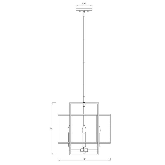 Z-Lite Titania Matte Black 4 Light Pendant 454-18MB | theLightShop