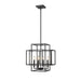 Z-Lite Titania Matte Black 4 Light Pendant 454-18MB | theLightShop