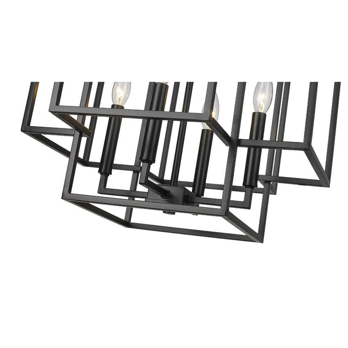 Z-Lite Titania Matte Black 4 Light Pendant 454-18MB | theLightShop