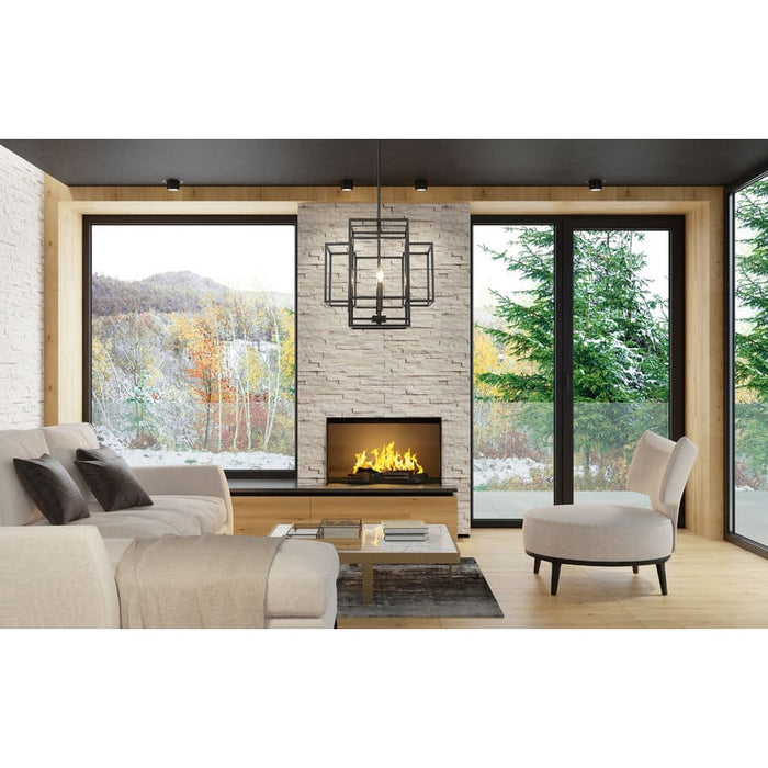 Z-Lite Titania Matte Black 4 Light Pendant 454-18MB | theLightShop