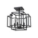 Z-Lite Titania Matte Black 4 Light Semi-Flushmount 454SF-MB | theLightShop