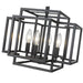 Z-Lite Titania Matte Black 4 Light Semi-Flushmount 454SF-MB | theLightShop