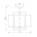Z-Lite Titania Matte Black 4 Light Semi-Flushmount 454SF-MB | theLightShop