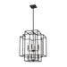 Z-Lite Titania Matte Black 8 Light Pendant 454-28MB | theLightShop