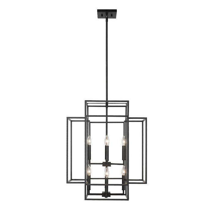 Z-Lite Titania Matte Black 8 Light Pendant 454-28MB | theLightShop