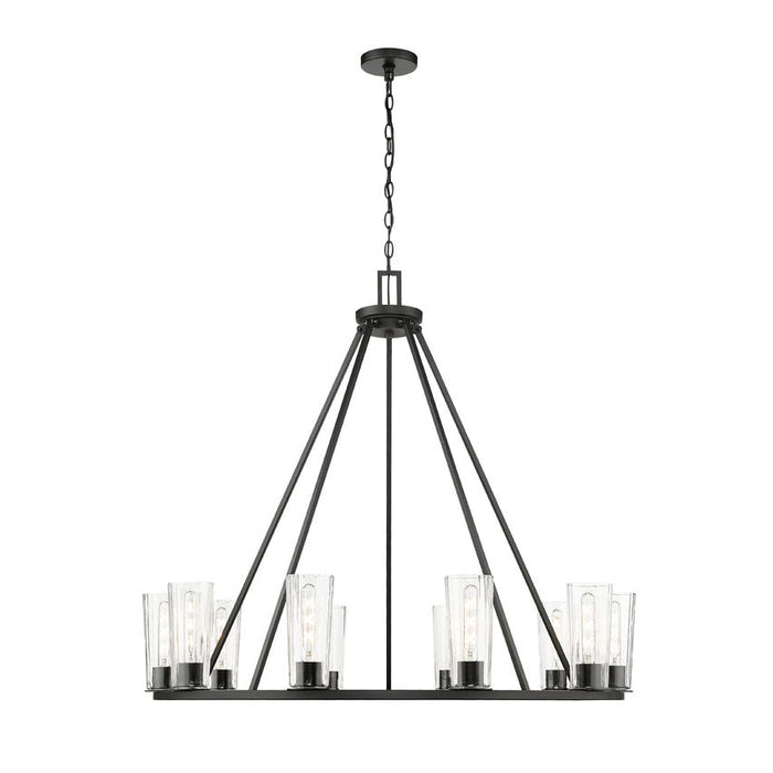 Z-Lite Titus Chandelier Matte Black 10 Light 826-10MB | theLightShop