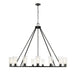 Z-Lite Titus Chandelier Matte Black 15 Light 826-15MB | theLightShop