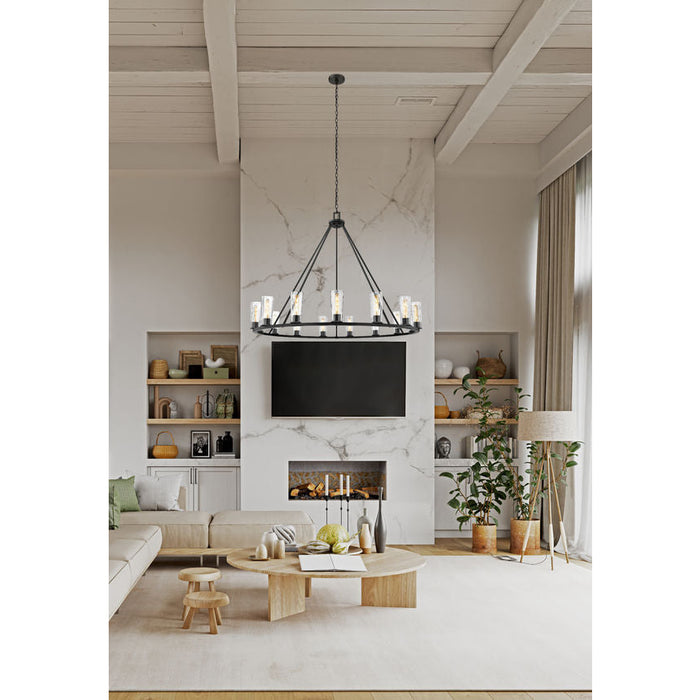 Z-Lite Titus Chandelier Matte Black 15 Light 826-15MB | theLightShop