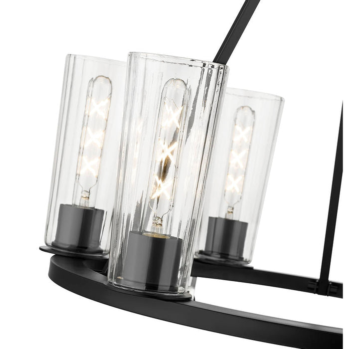 Z-Lite Titus Chandelier Matte Black 6 Light 826-6MB | theLightShop